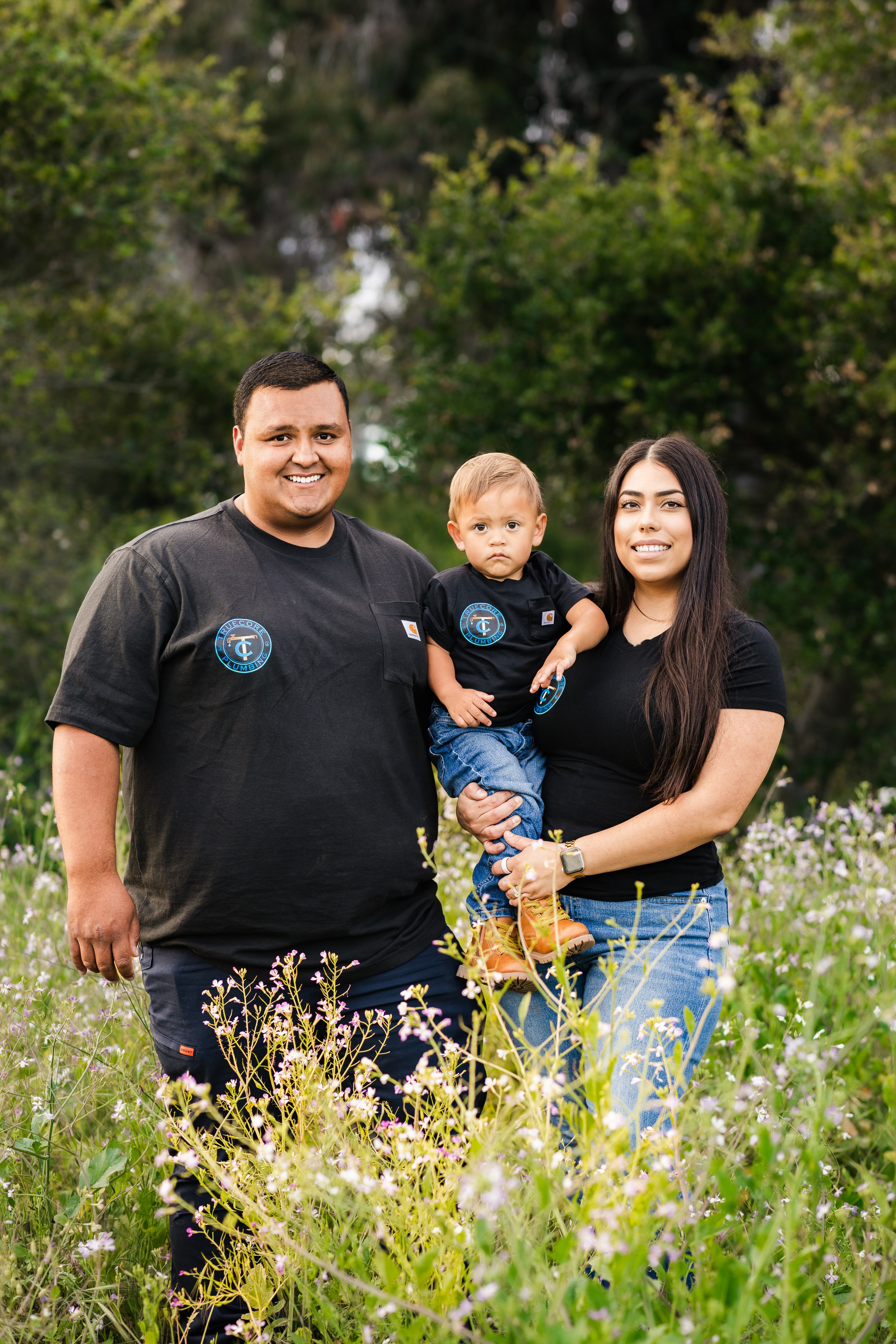 Cristian and family, founders of TrueCore Plumbing