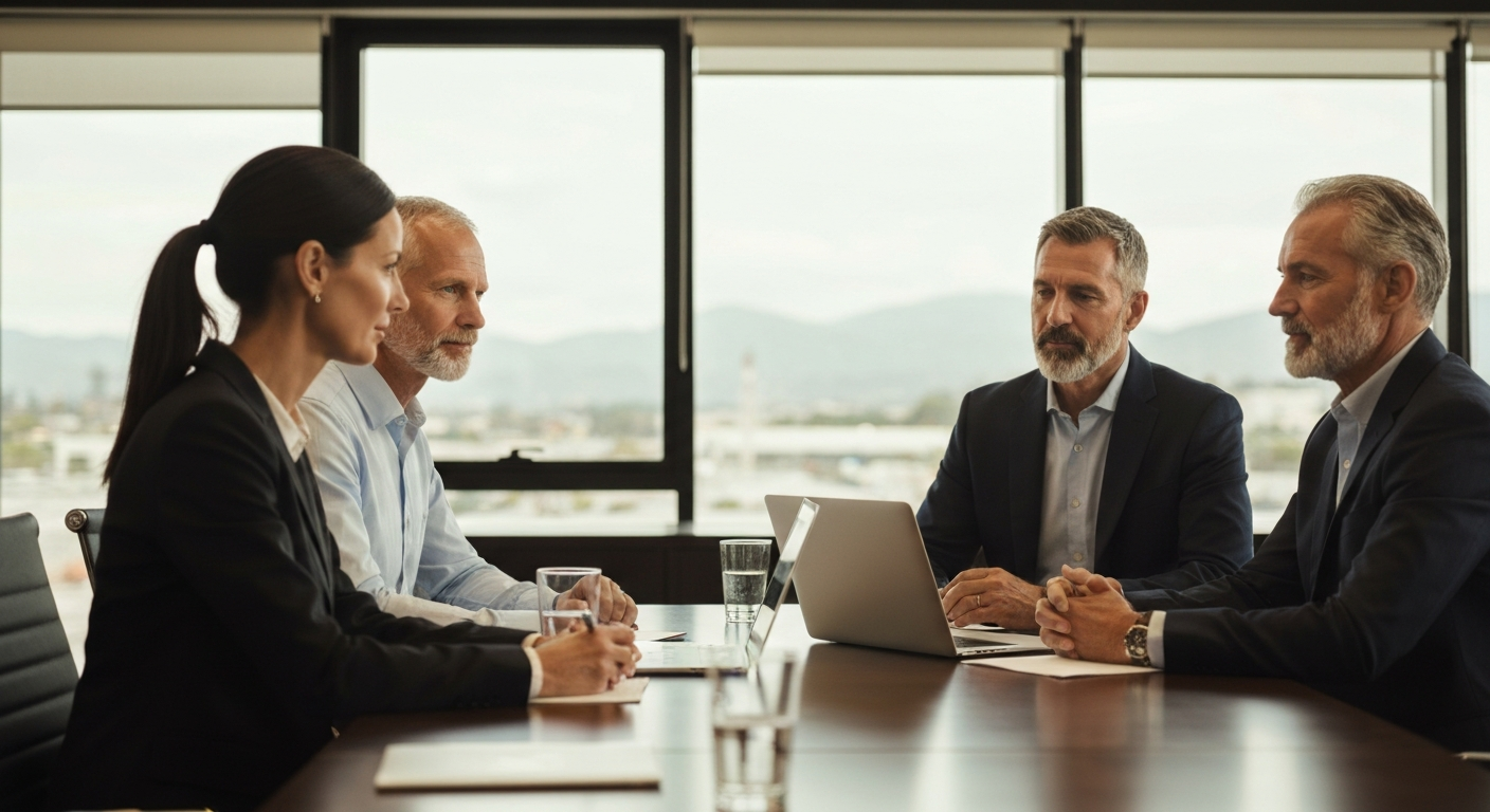 Business professionals in a meeting