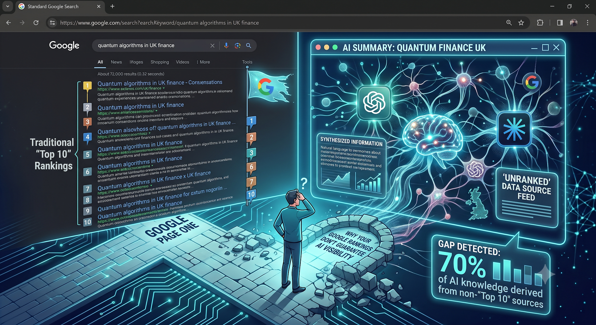 Why Google Rankings Don't Guarantee AI Visibility