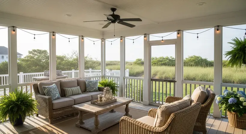 Custom screen porch in Delaware