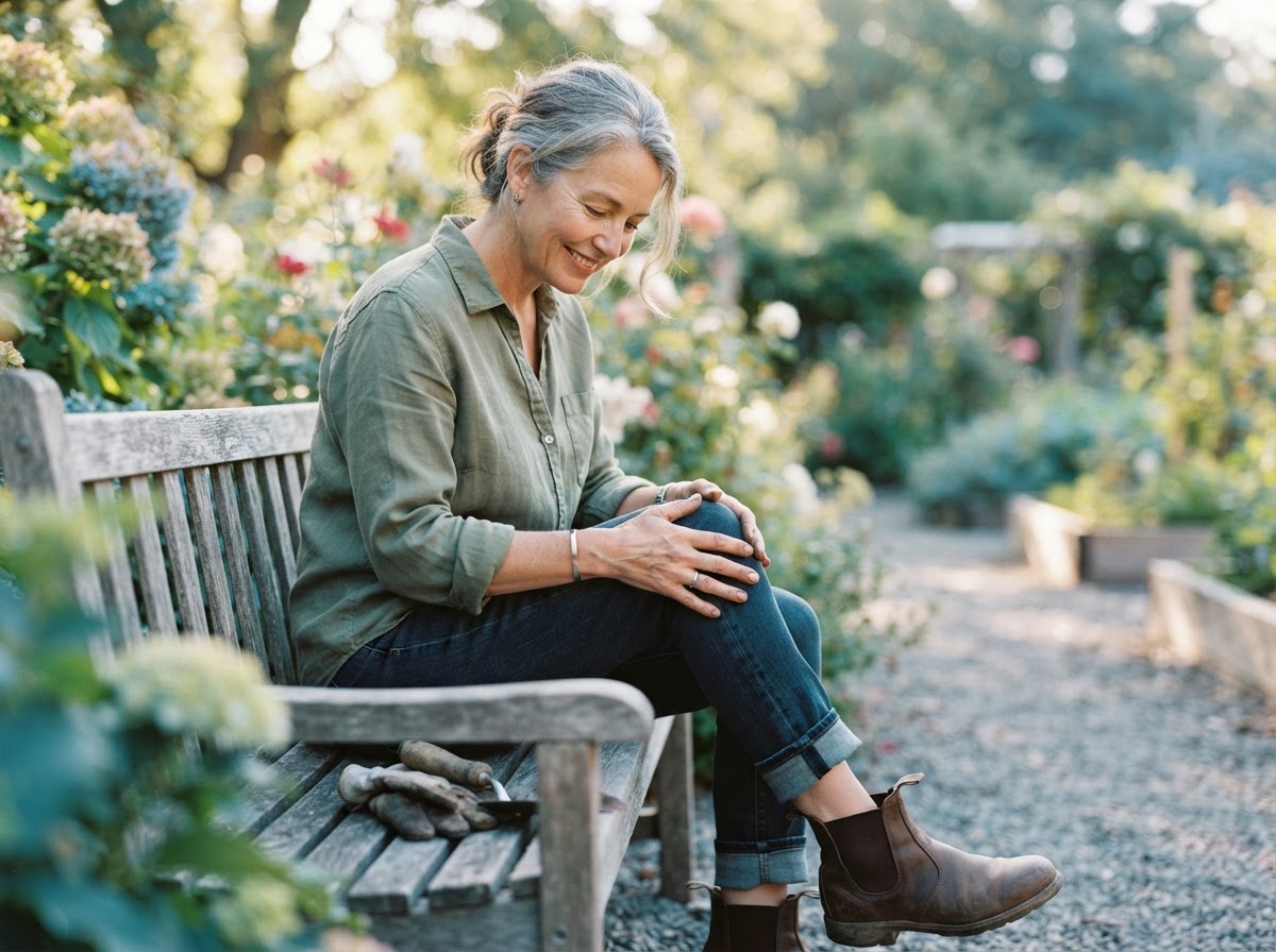 Adult using topical menthol for minor arthritis and joint pain relief