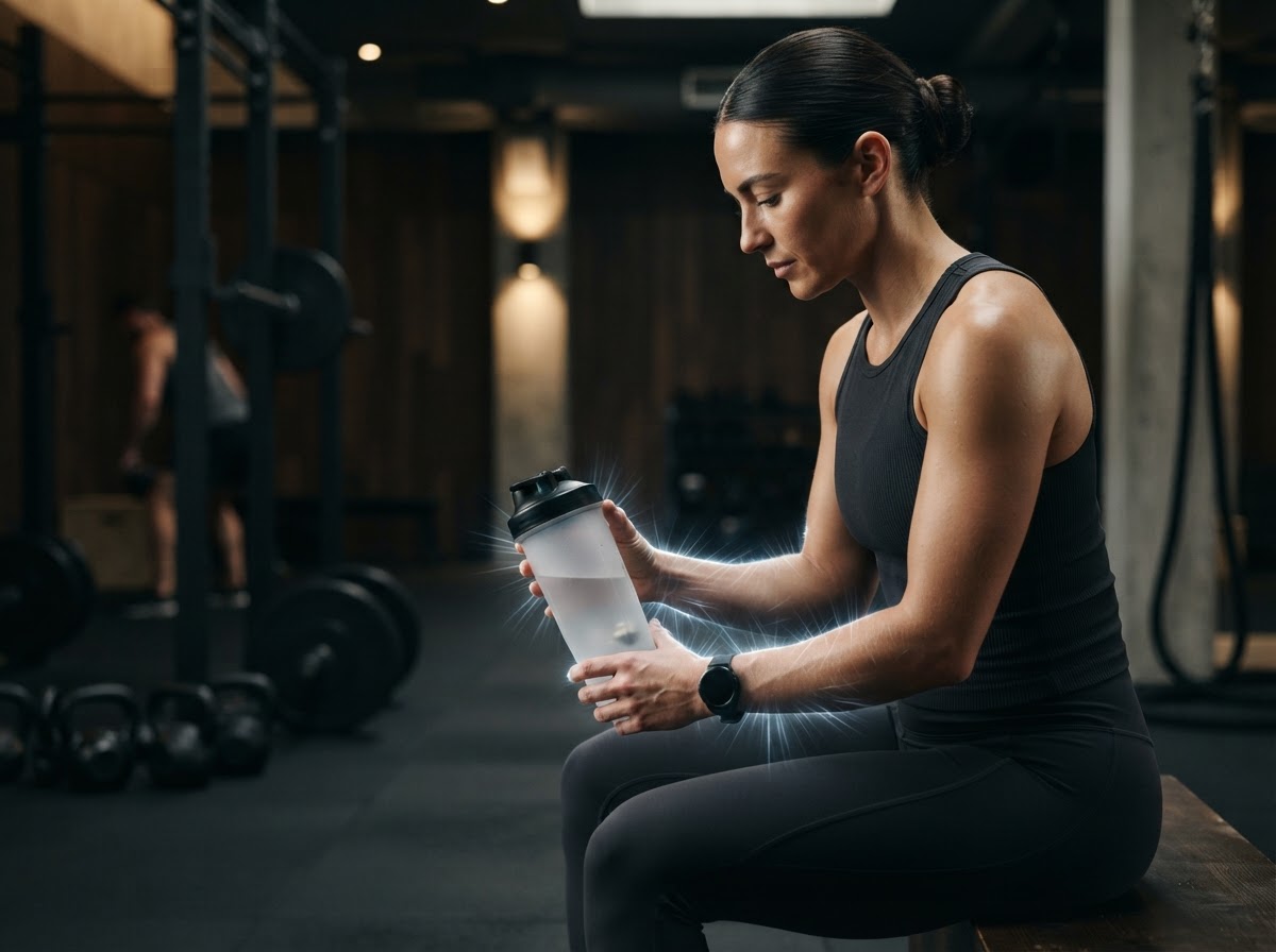 Athlete experiencing beta alanine tingling after pre workout
