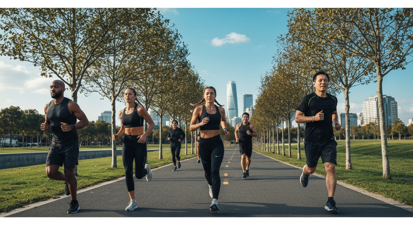 Athletes running with LactiGo topical carnosine gel