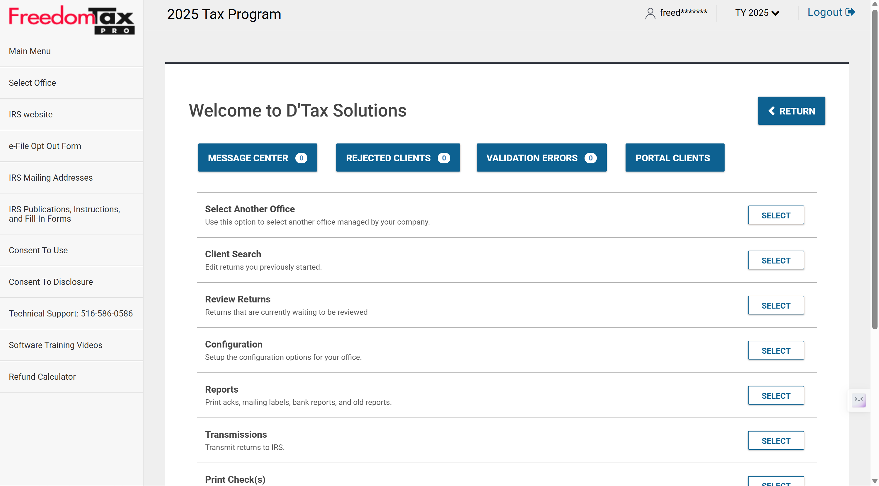FreedomTax Pro Dashboard