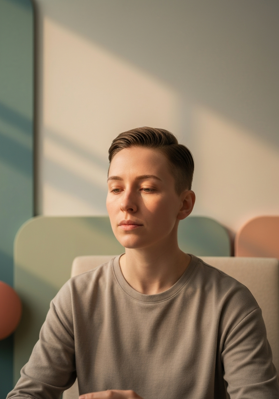 Person finding peace and emotional control