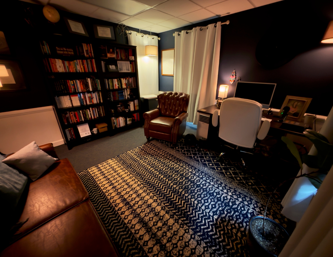 Comfortable therapy office interior