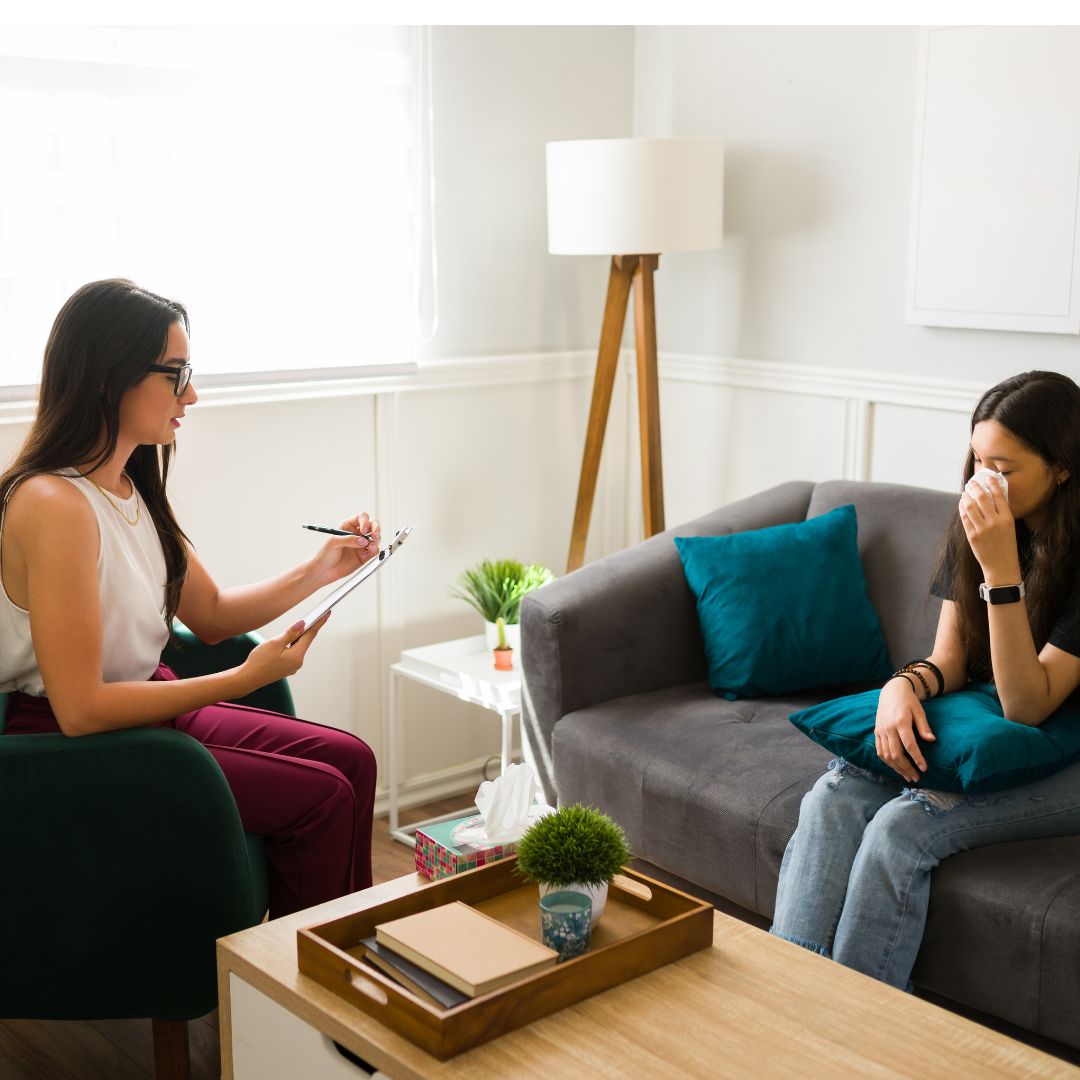 Calming therapy office interior