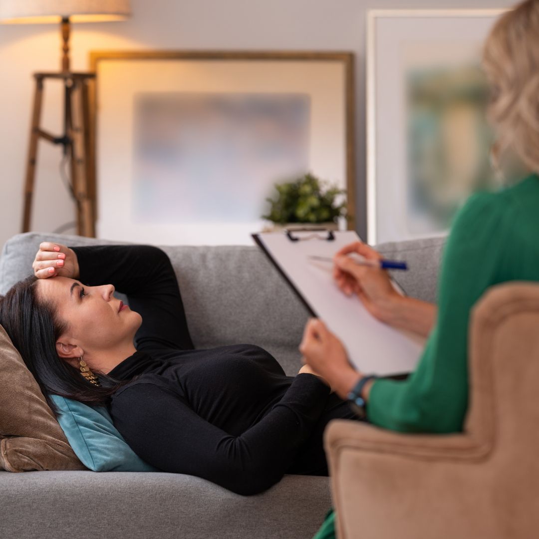 Person finding peace from anxiety