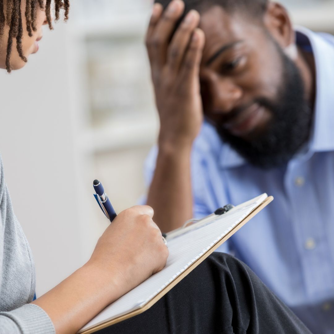 Person finding peace through grief counseling