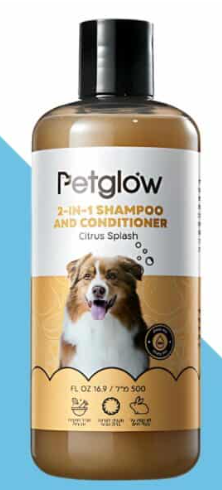 שמפו+מרכך לכלבים פט גלואו בניחוח הדרים 500 מ”ל PetGlow