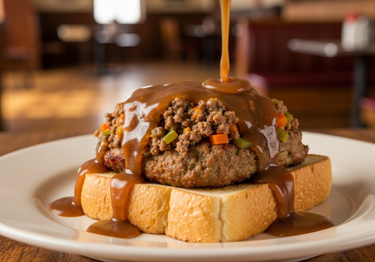 Open Face Meatloaf Sandwich