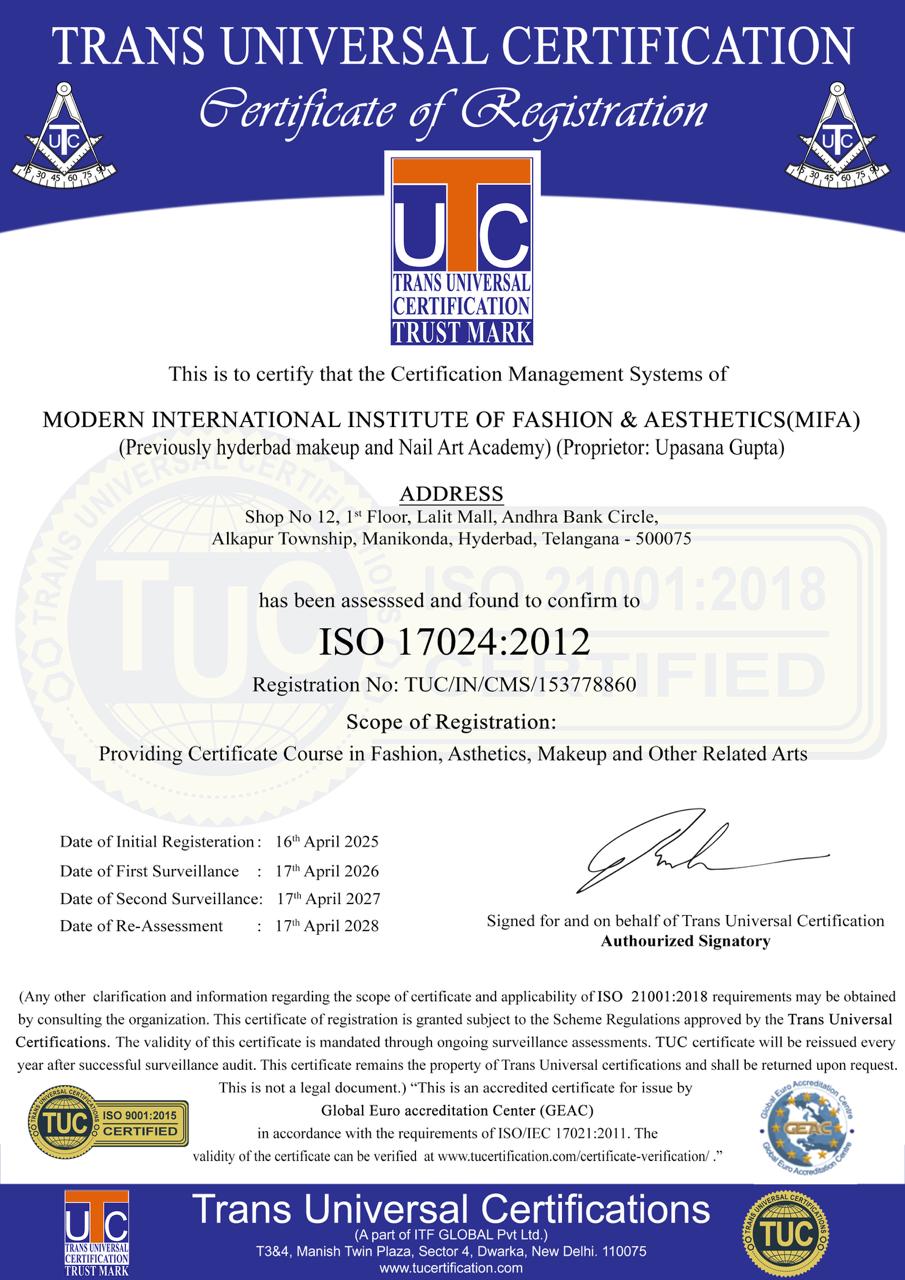ISO 17024:2012 Certificate