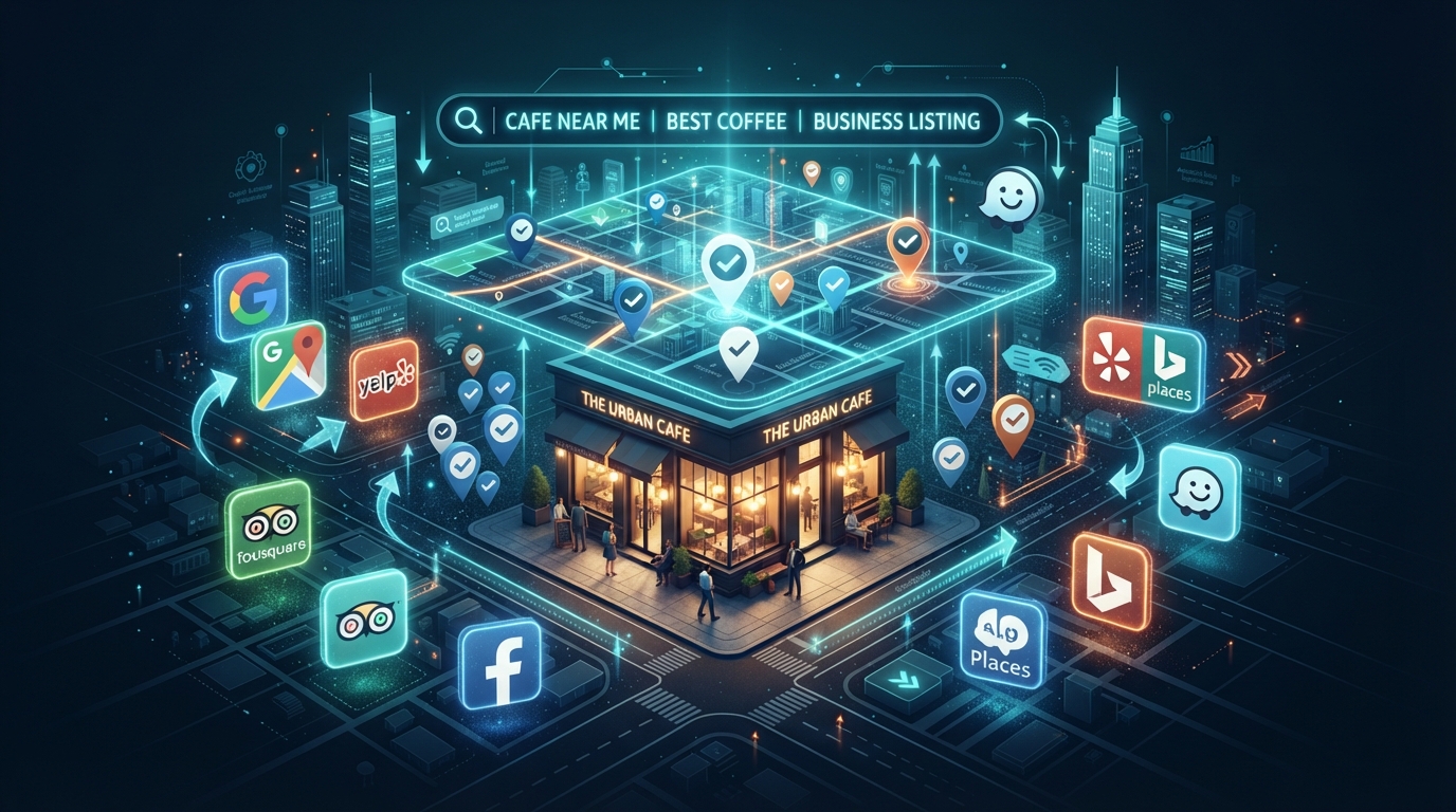 Business listing management across search platforms and maps