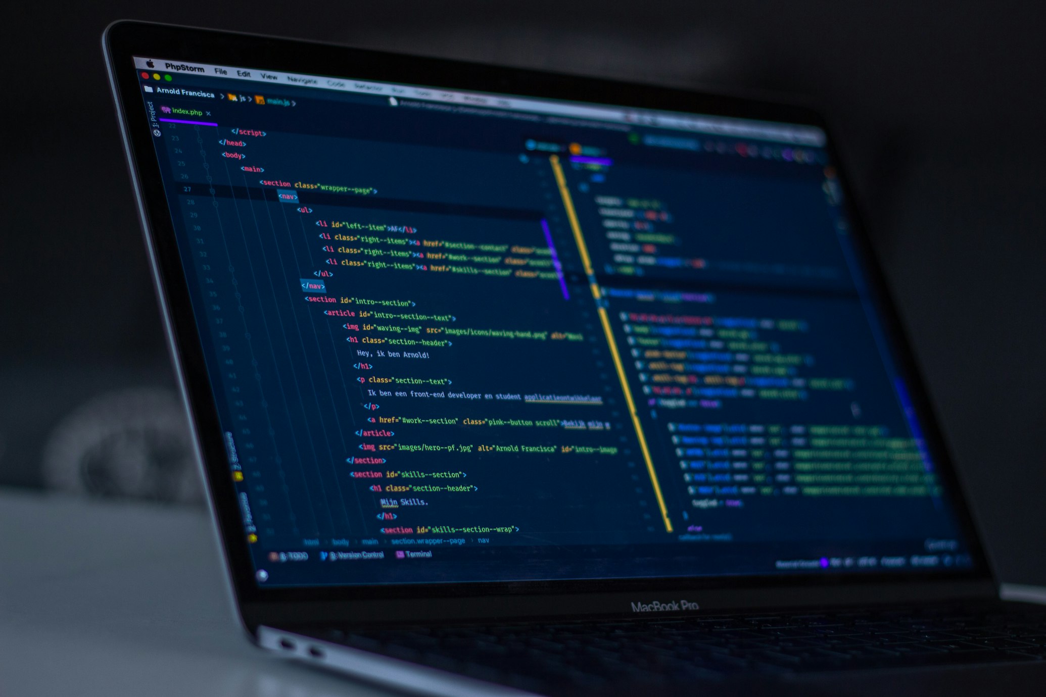 Developer working