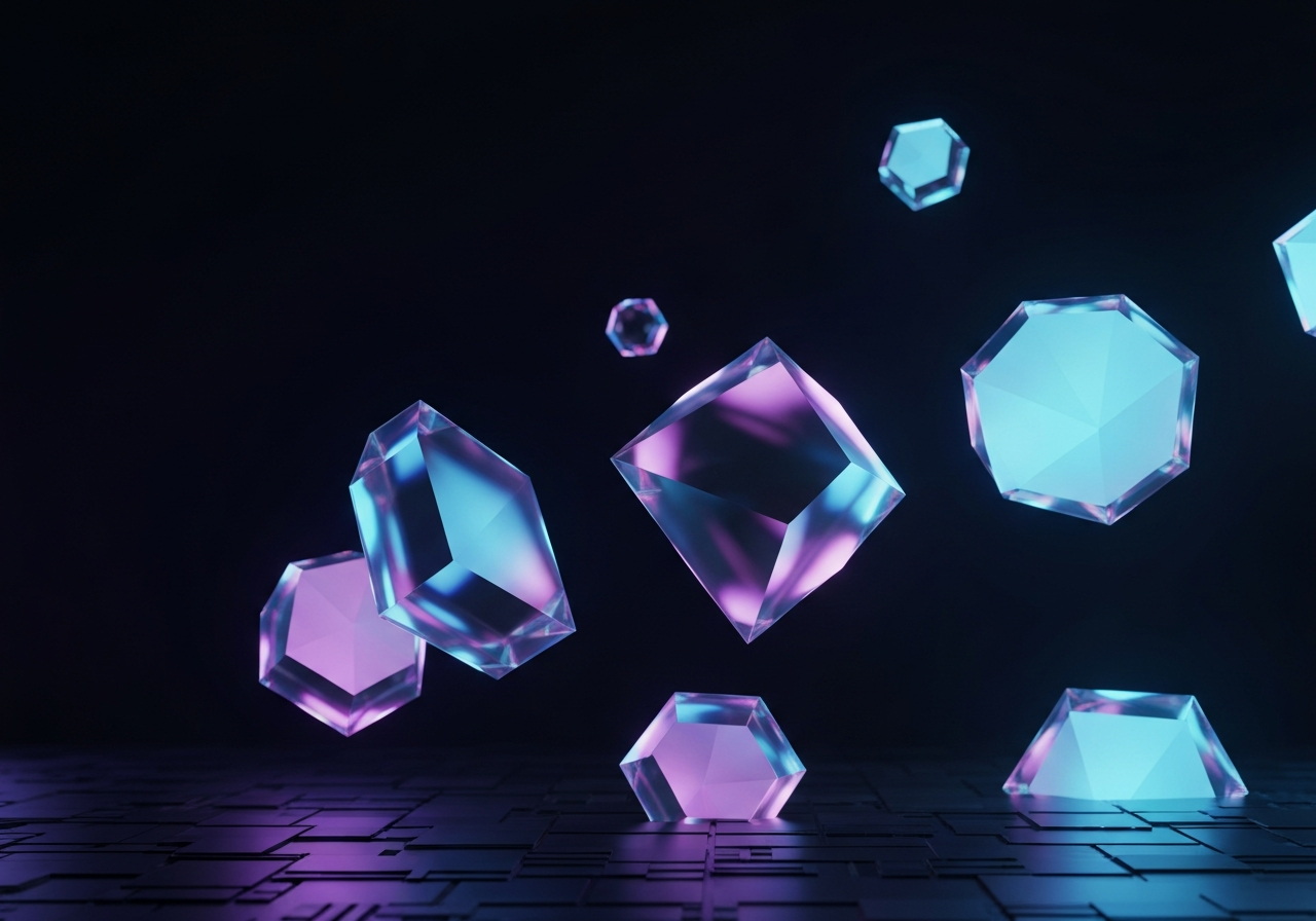 Abstract floating shapes