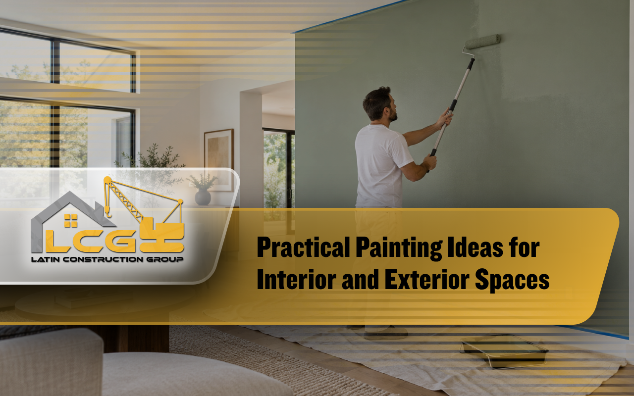 Painting project for fresh interior upgrades in a modern home