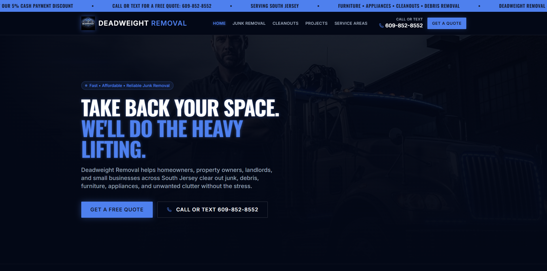 Junk Removal Website Preview