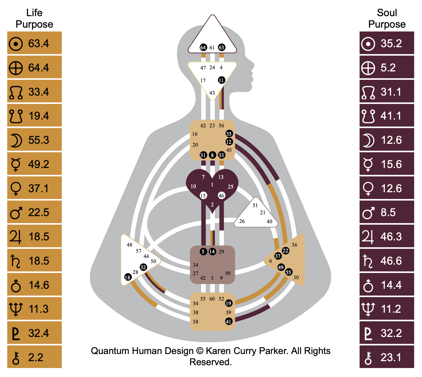 Quantum Human Design Chart Image