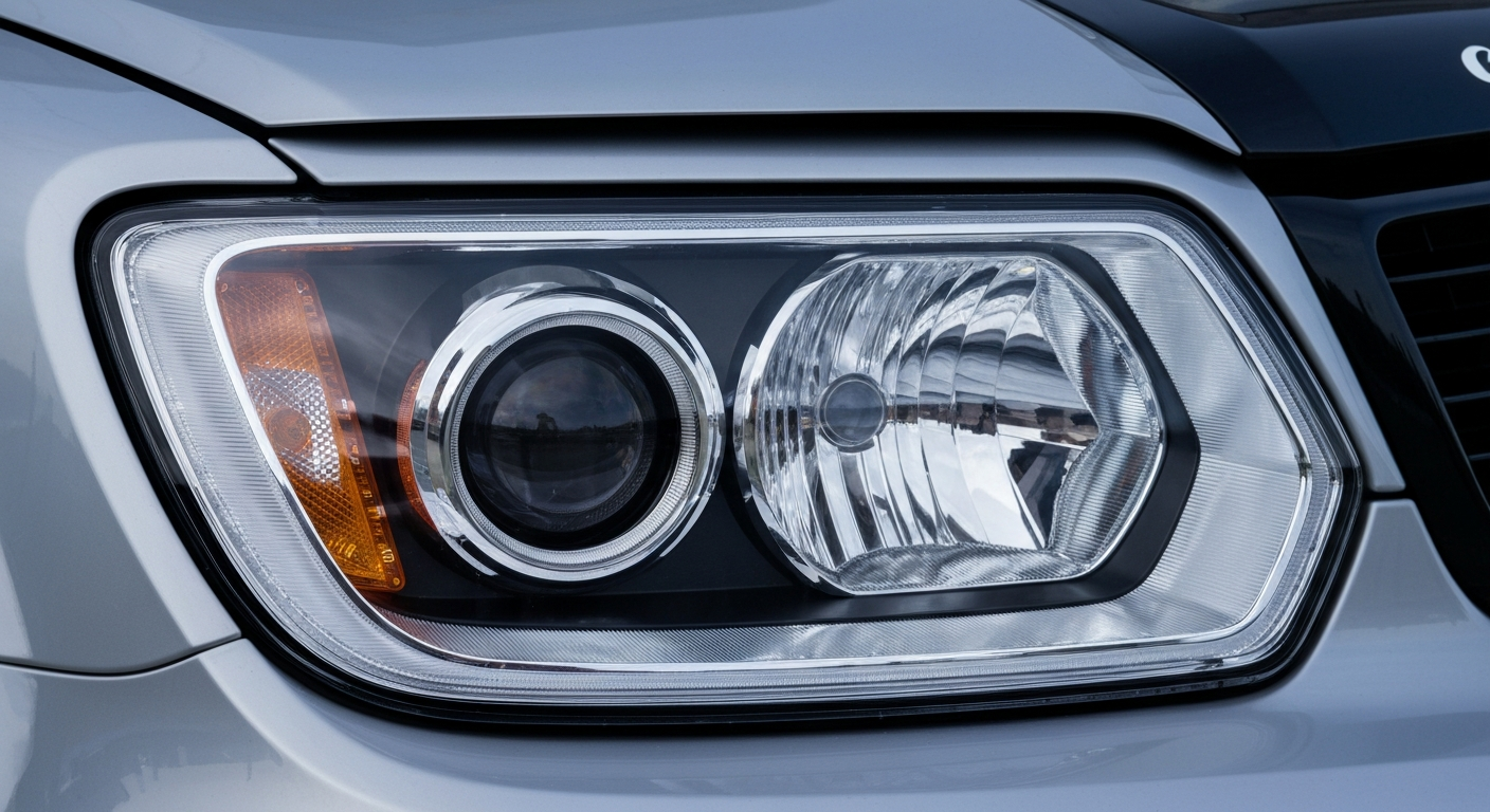 Headlight restoration before and after in Frederick MD