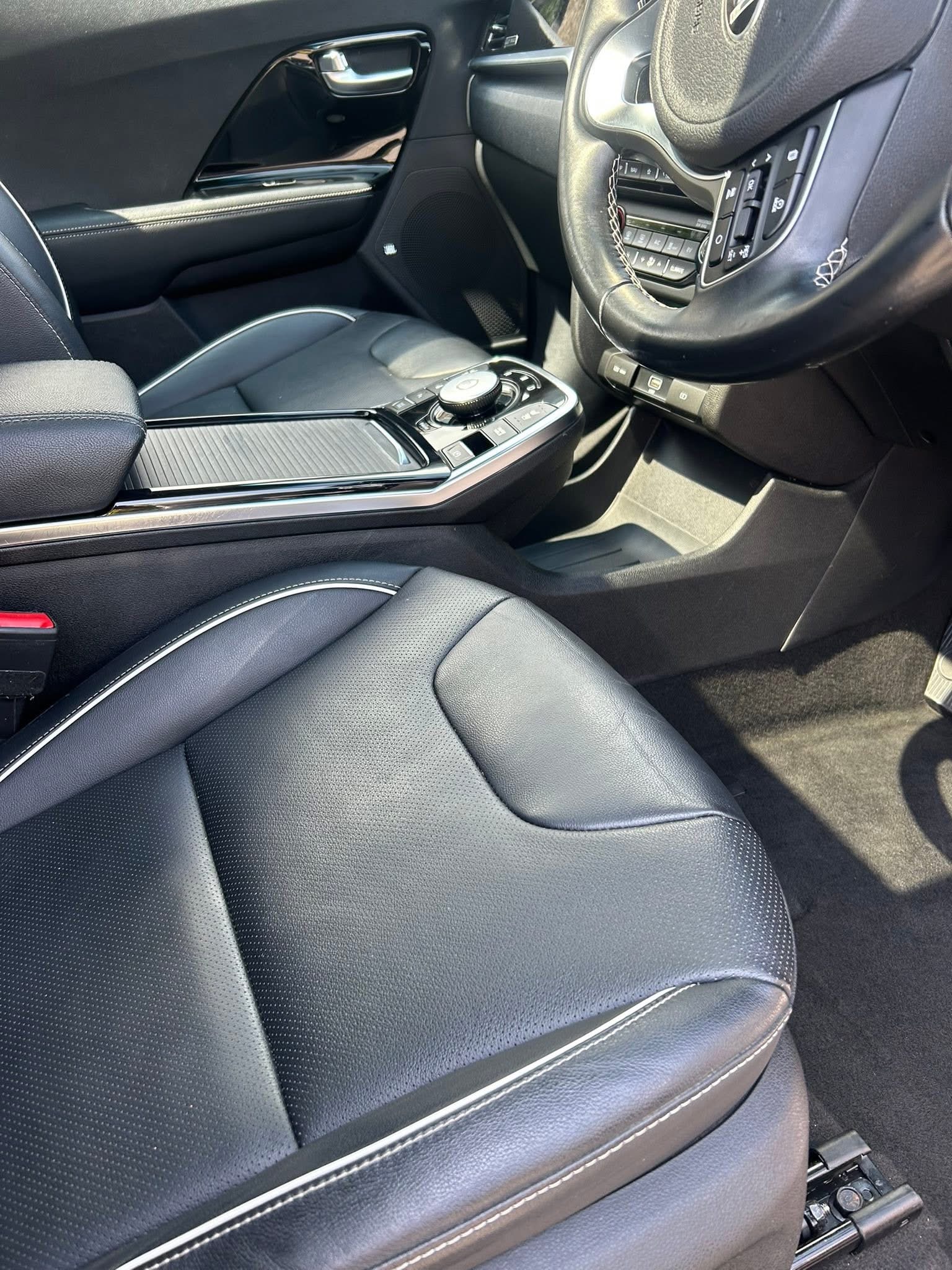 Illustrative example — cloth car seat after interior detailing