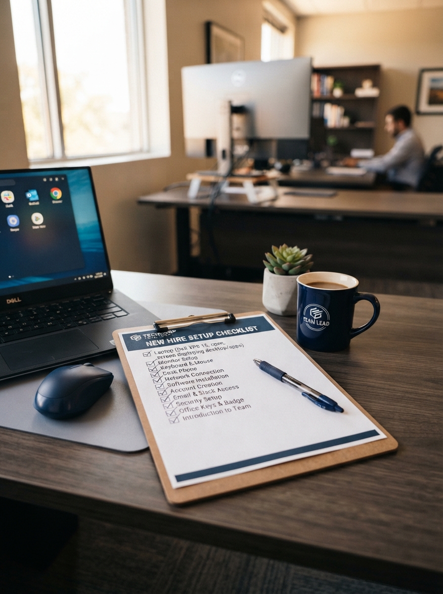 Completed setup checklist for AI voice receptionist system in Oakland