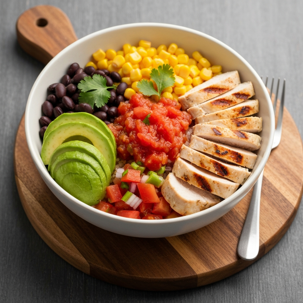 Healthy Mexican lunch bowl