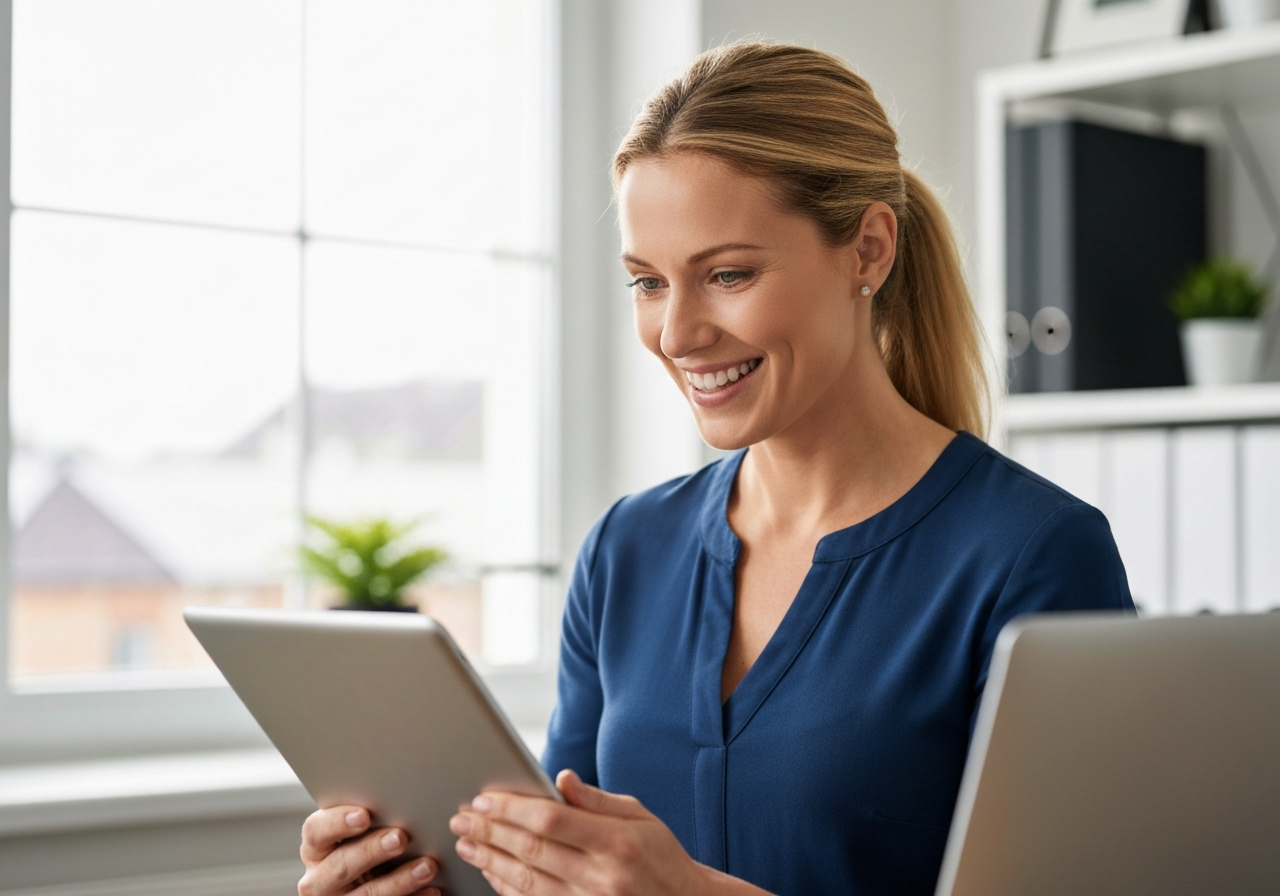 Woman engaged in telemedicine support