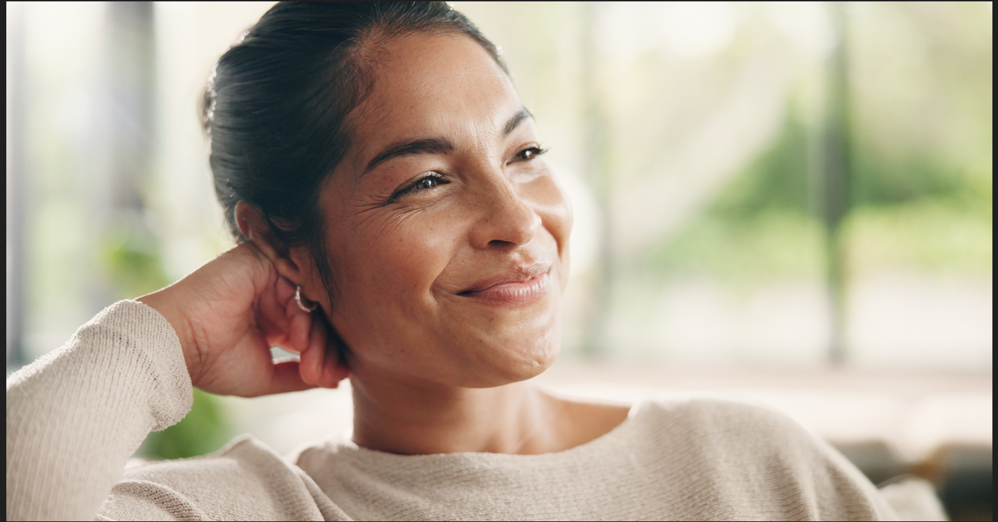 Smiling woman looking confident