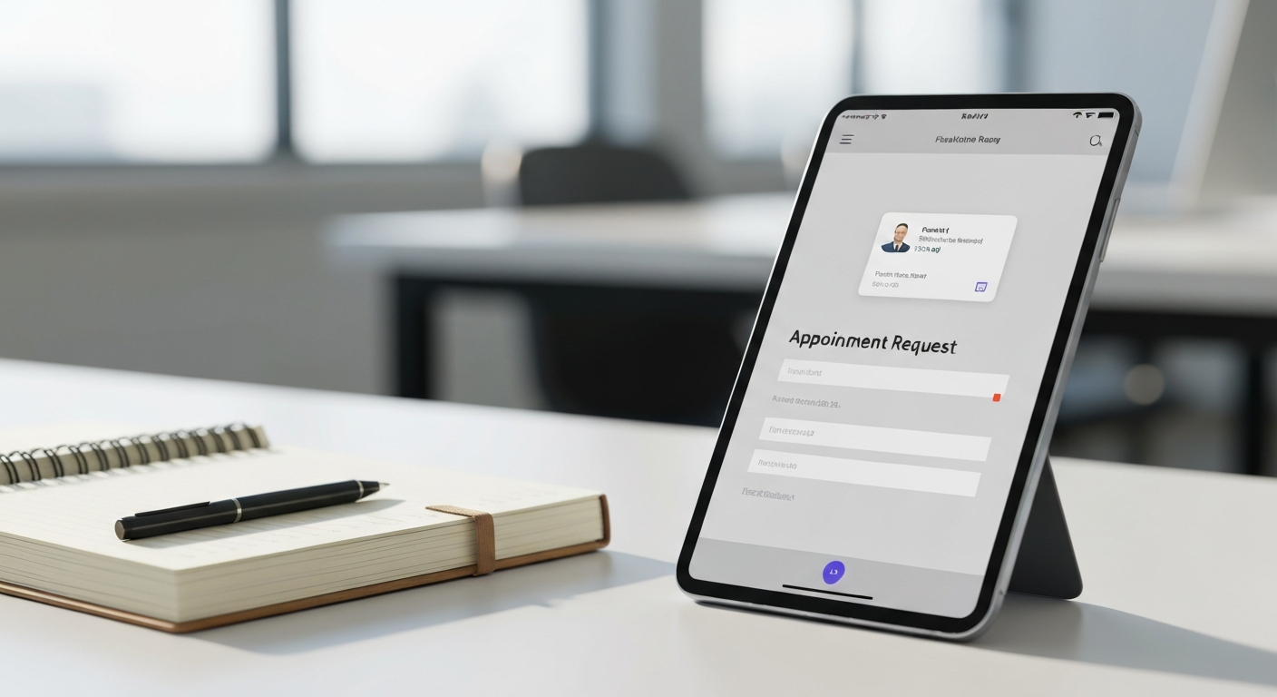 Lead information captured on a modern interface