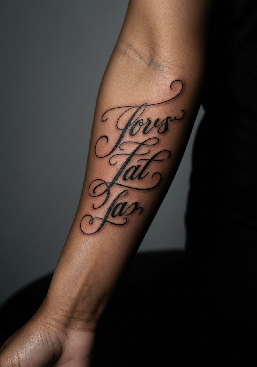 Script & Lettering tattoo designs at Official Ink
