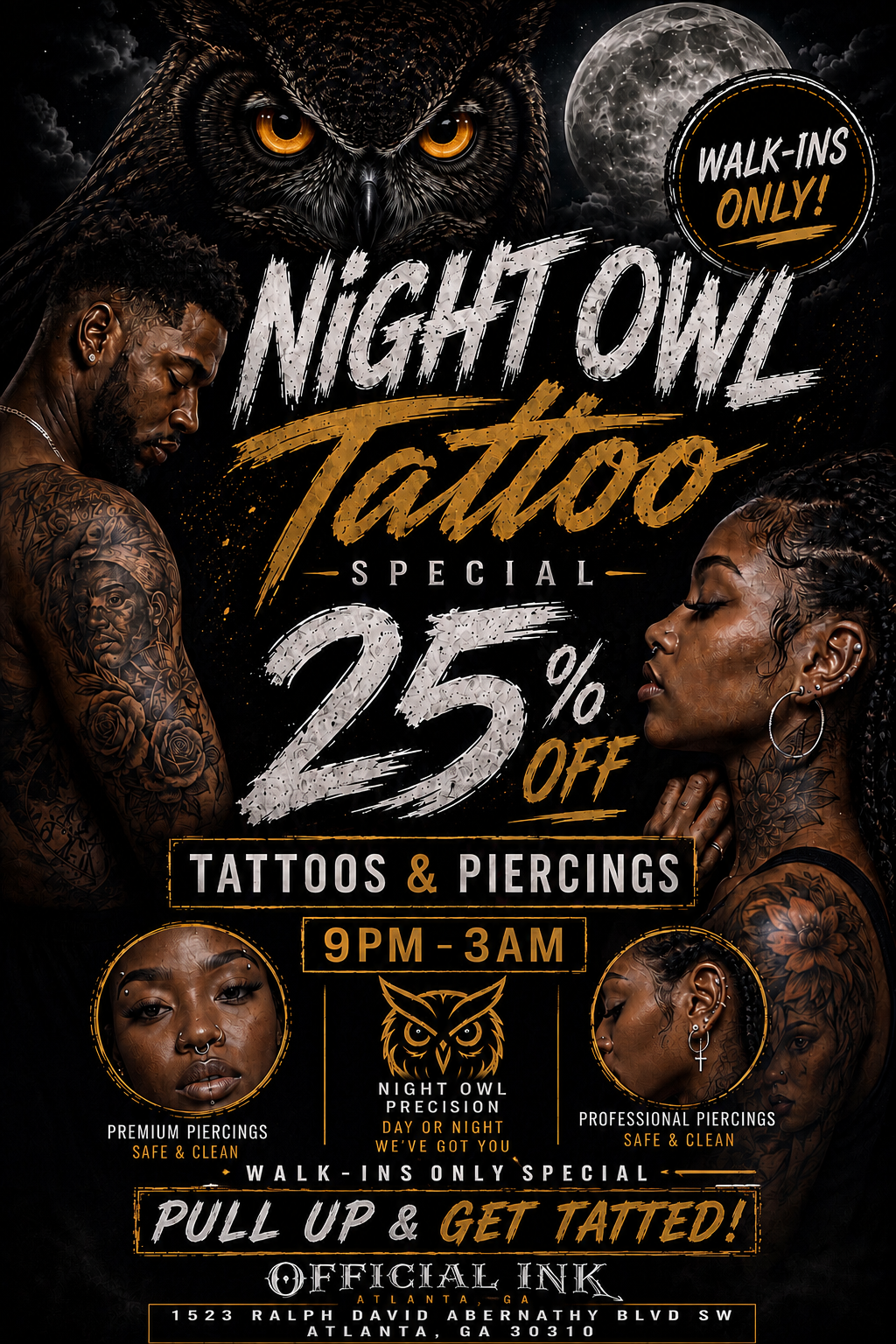 Official Ink Tattoo — Atlanta's #1 24/7 Tattoo & Piercing Studio