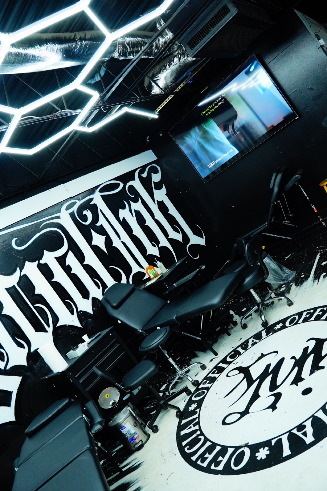 Inside Official Ink tattoo and piercing studio