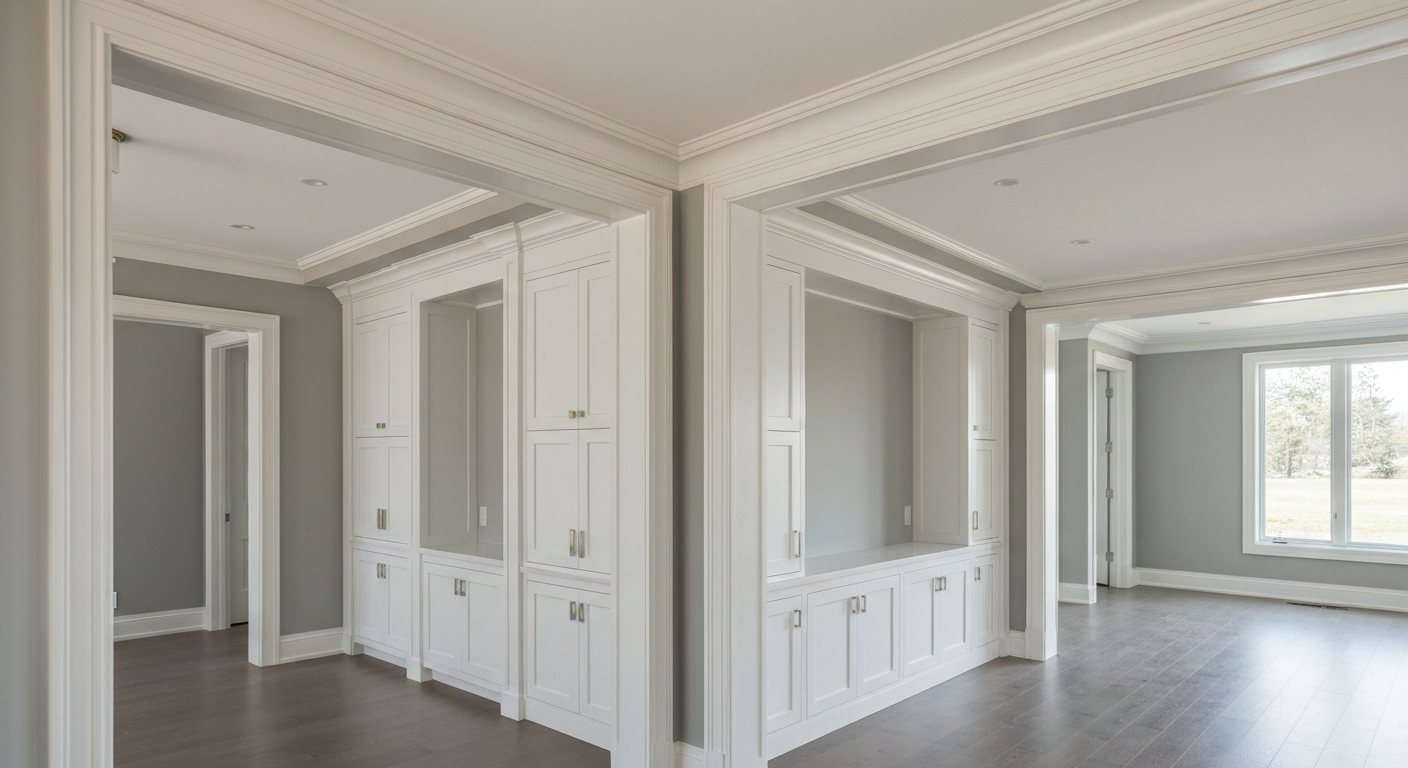 Custom finish carpentry and built-in cabinets