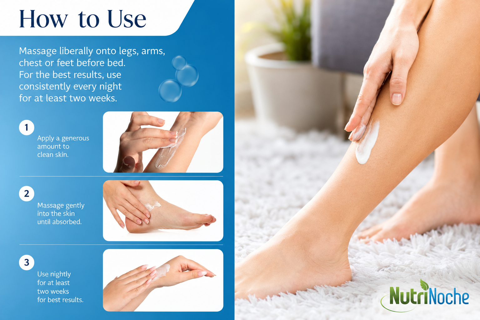 How to Use NutriNoche Magnesium Lotion