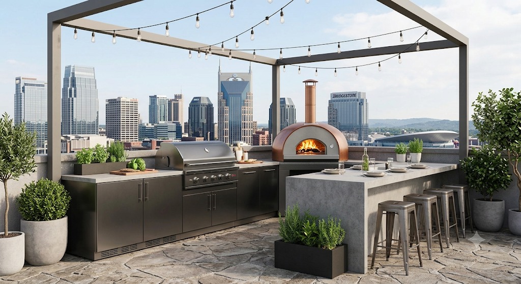 Rooftop Outdoor Kitchen by PPA Interior And Exterior Solutions