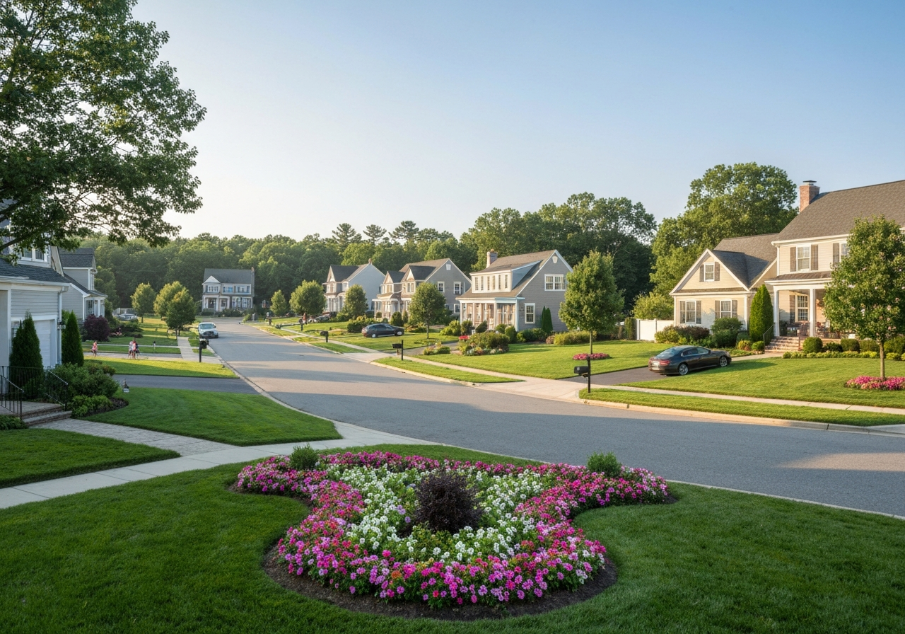 Beautiful community neighborhood