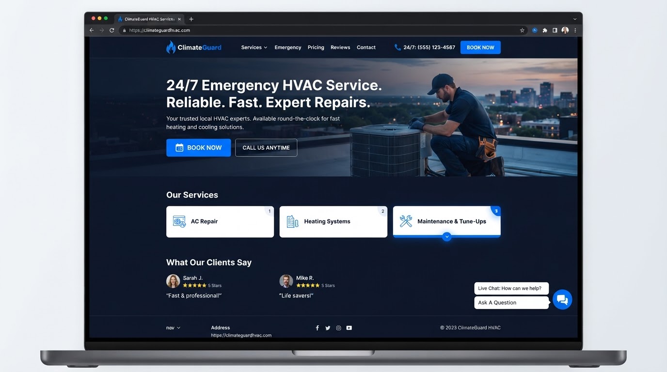 Professional website design showcase developed by Crescent Digitals