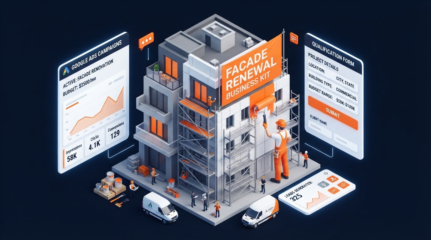 Aperçu illustratif du contenu du Kit Ravalement de façade