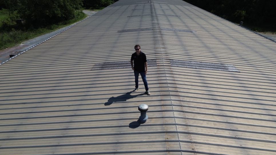 Commercial metal roof drone inspection for Concord and Greater Charlotte buildings