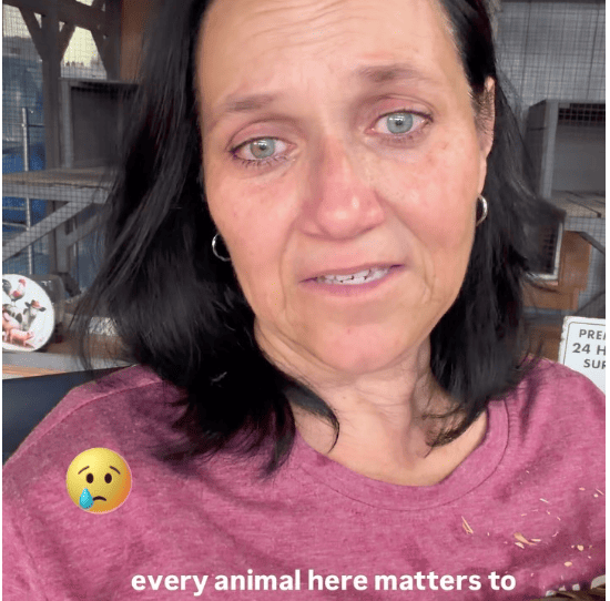 Selfie with 'every animal here matters to...' caption