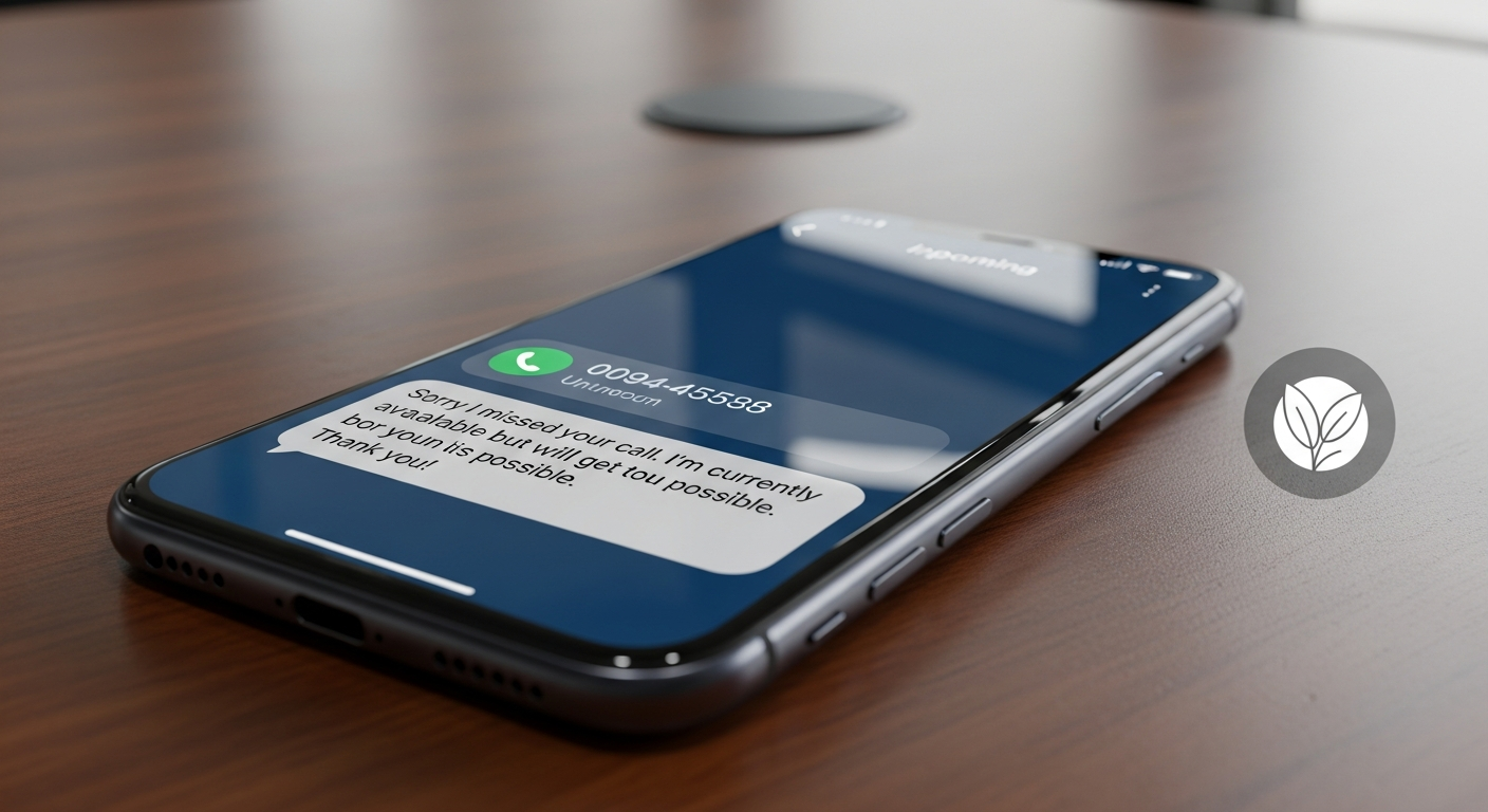Missed call text back - instant automated text response