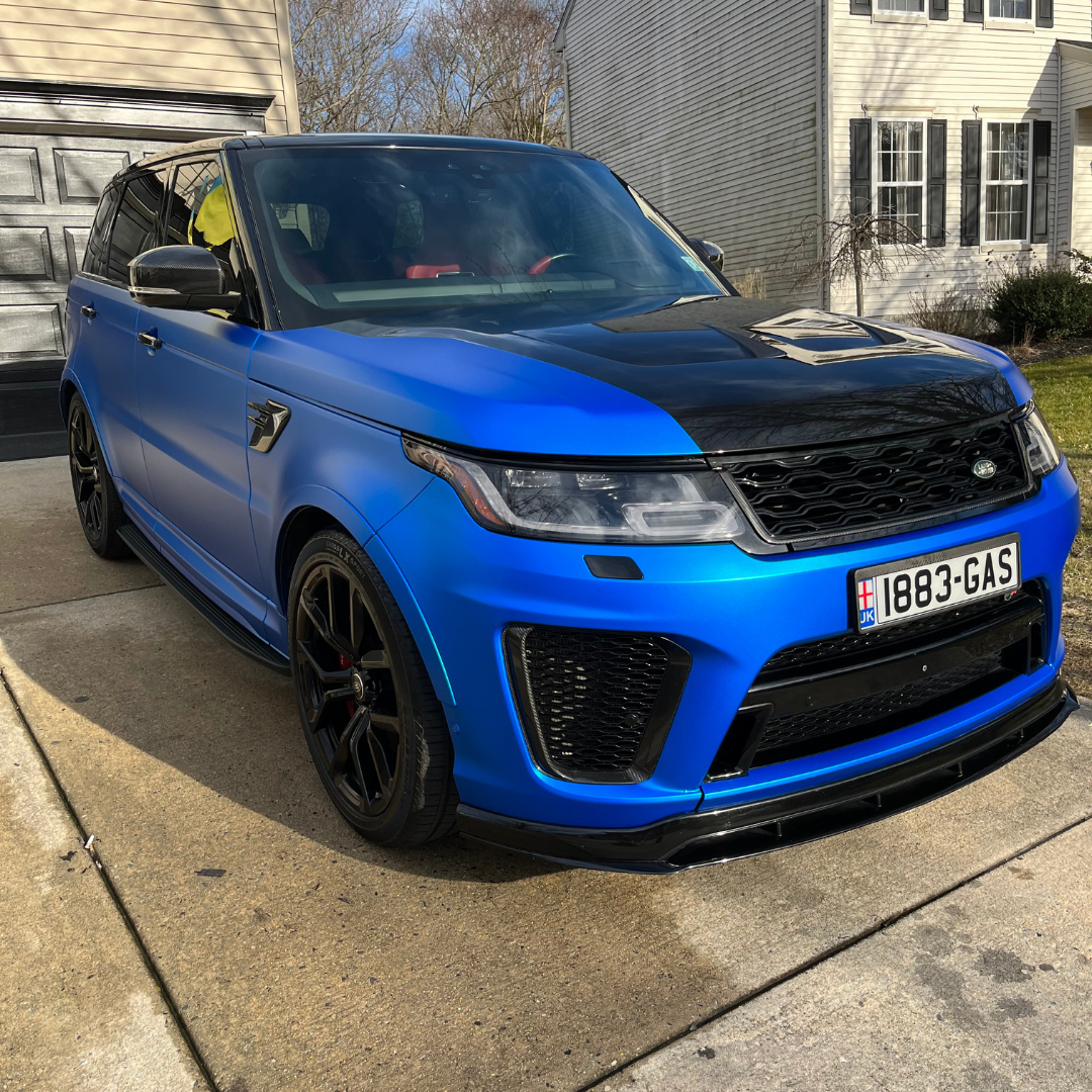 Range Rover SVR Blue Matte Finish Detailing South Jersey