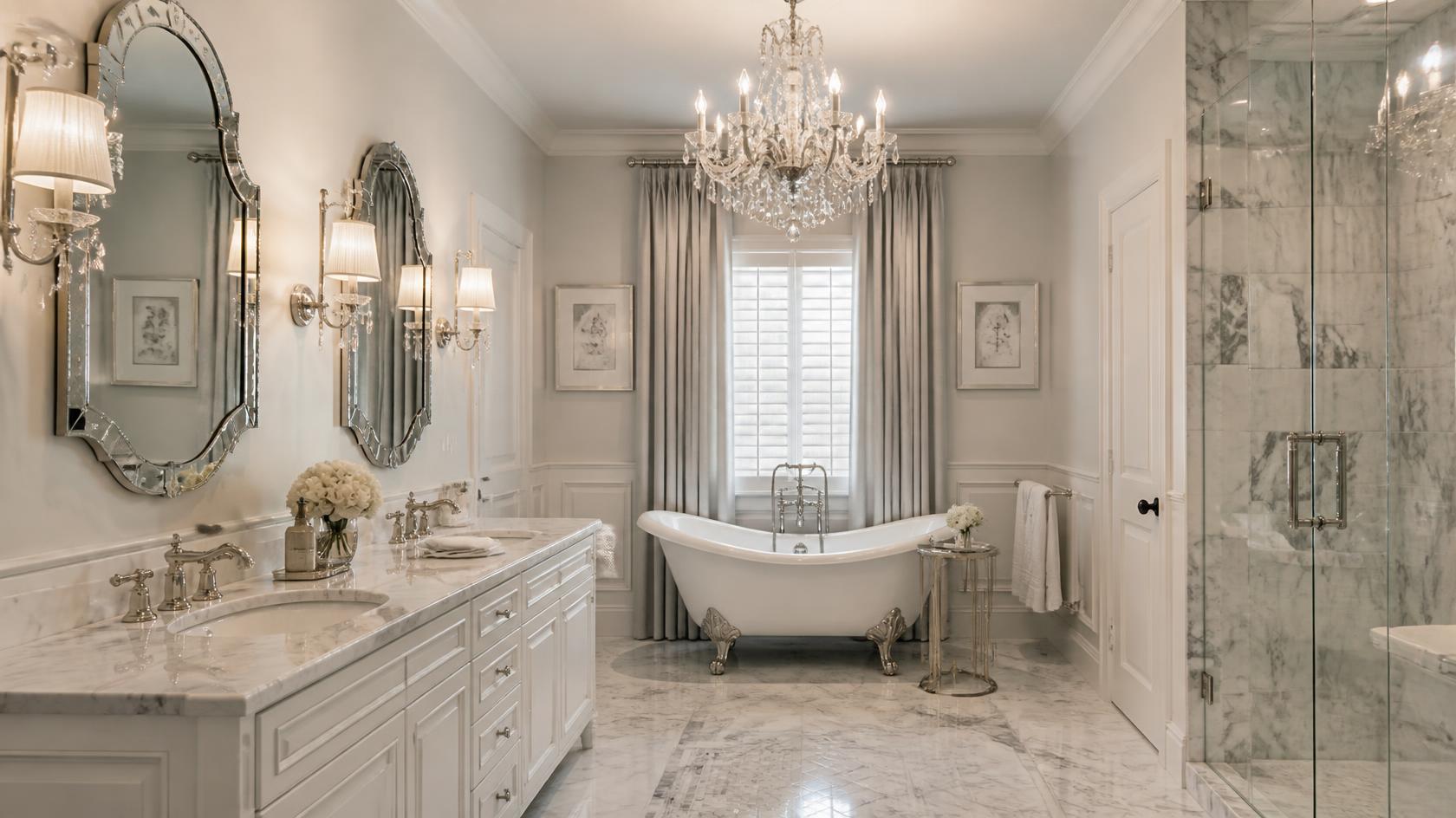 Premium bathroom materials and tile design