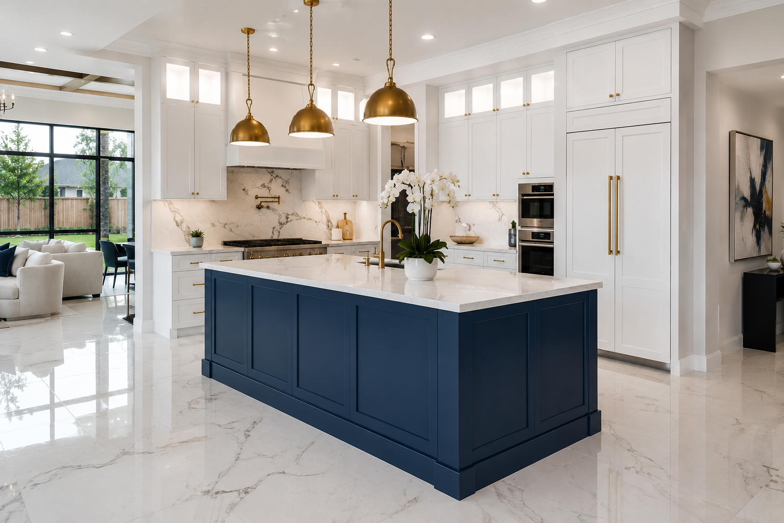 Luxury kitchen remodeling project in Sugar Land TX by One Design Place