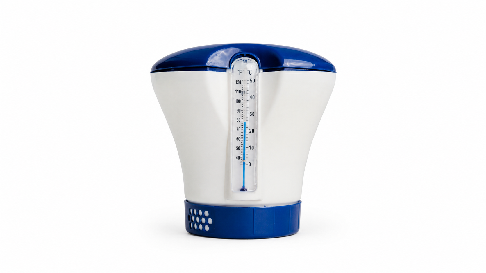 PoolStyle Floating Chlorine Dispenser with Built-In Thermometer