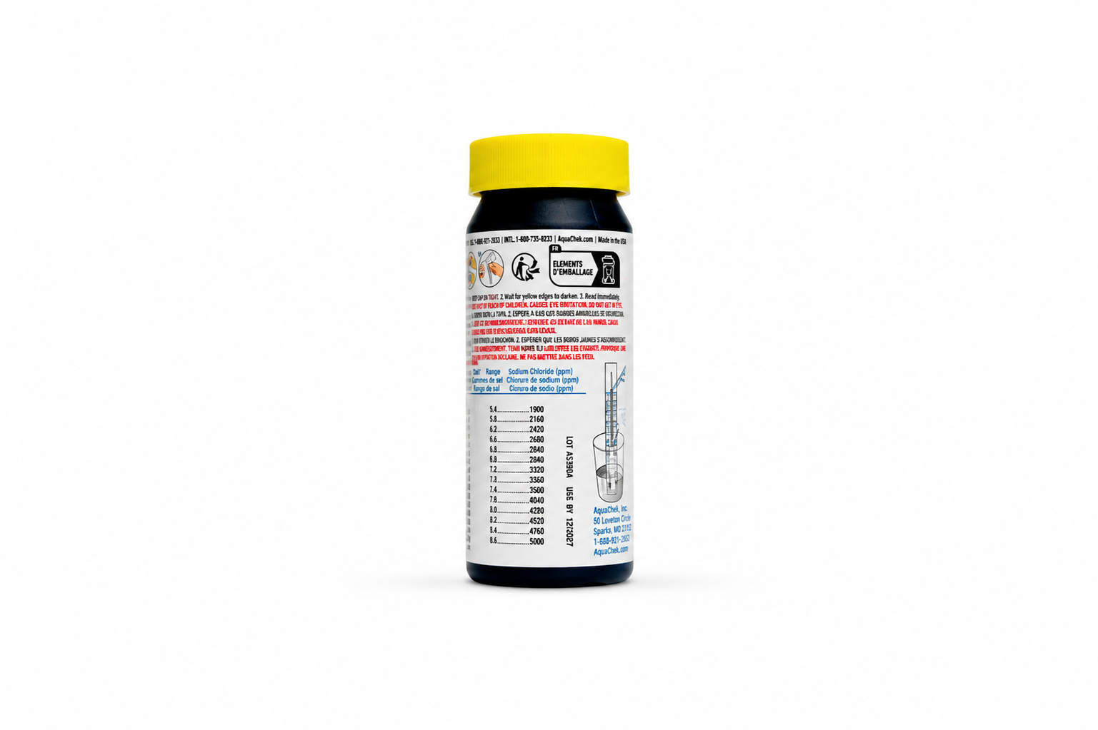 AquaChek Salt Sodium Chloride Test Strips 3