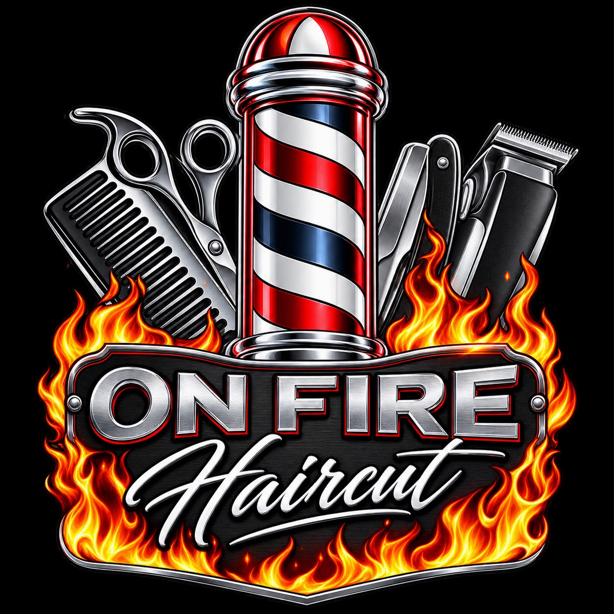 Auspiciador On Fire Haircut