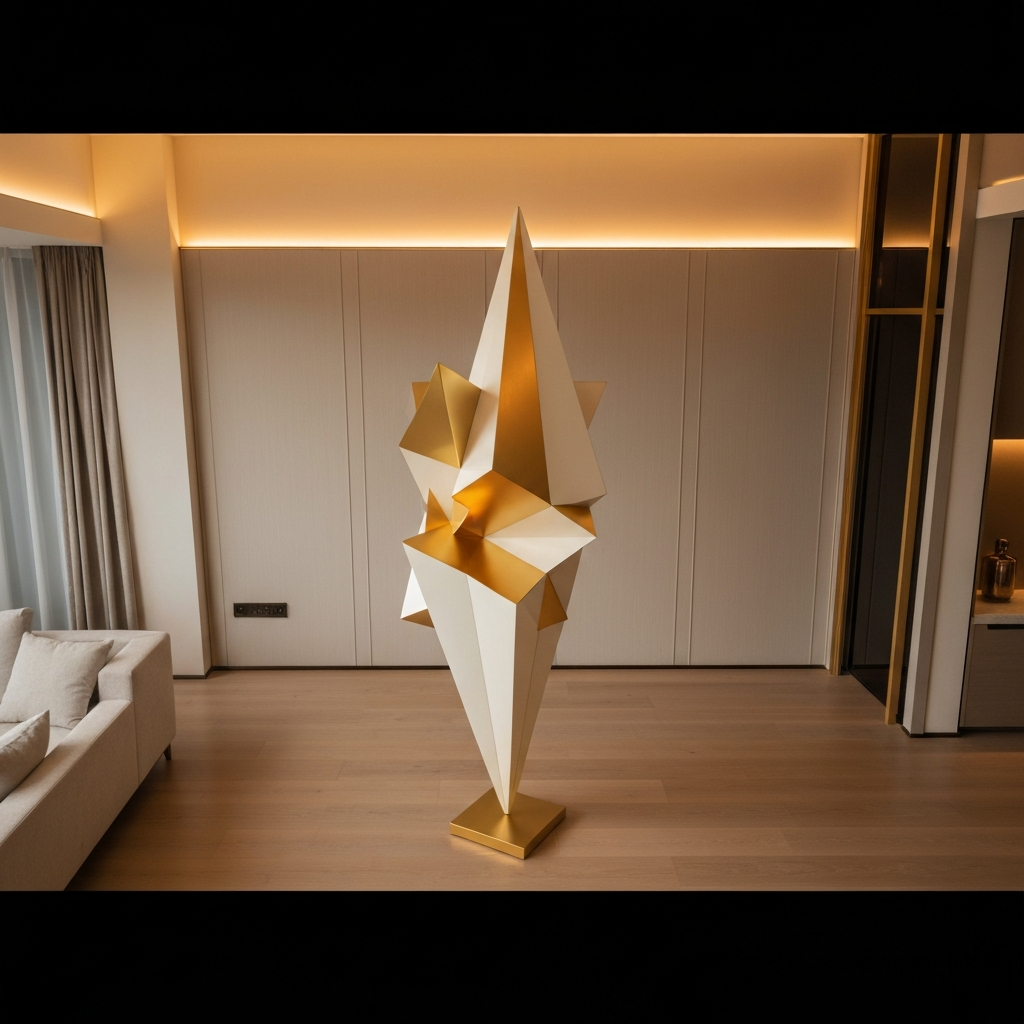 Abstract geometric sculpture