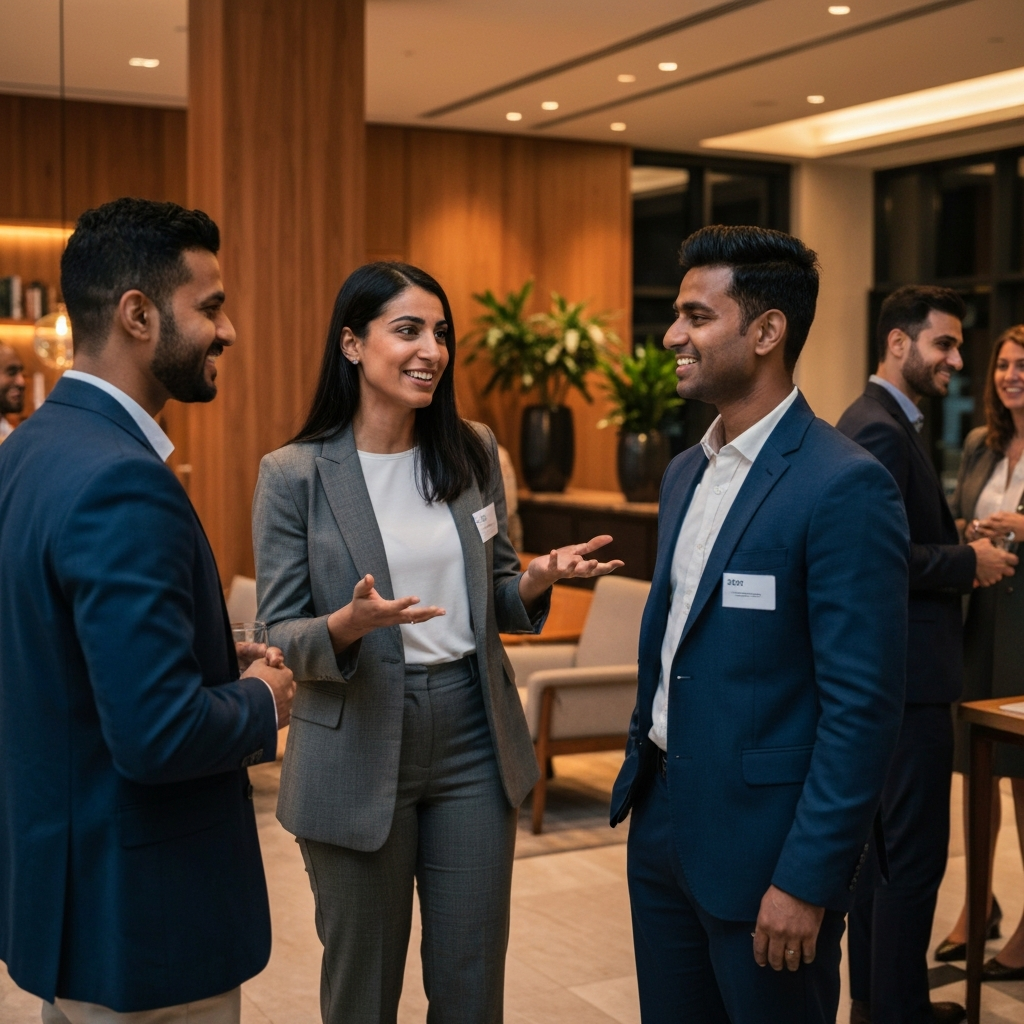 Professionals networking in Saigon