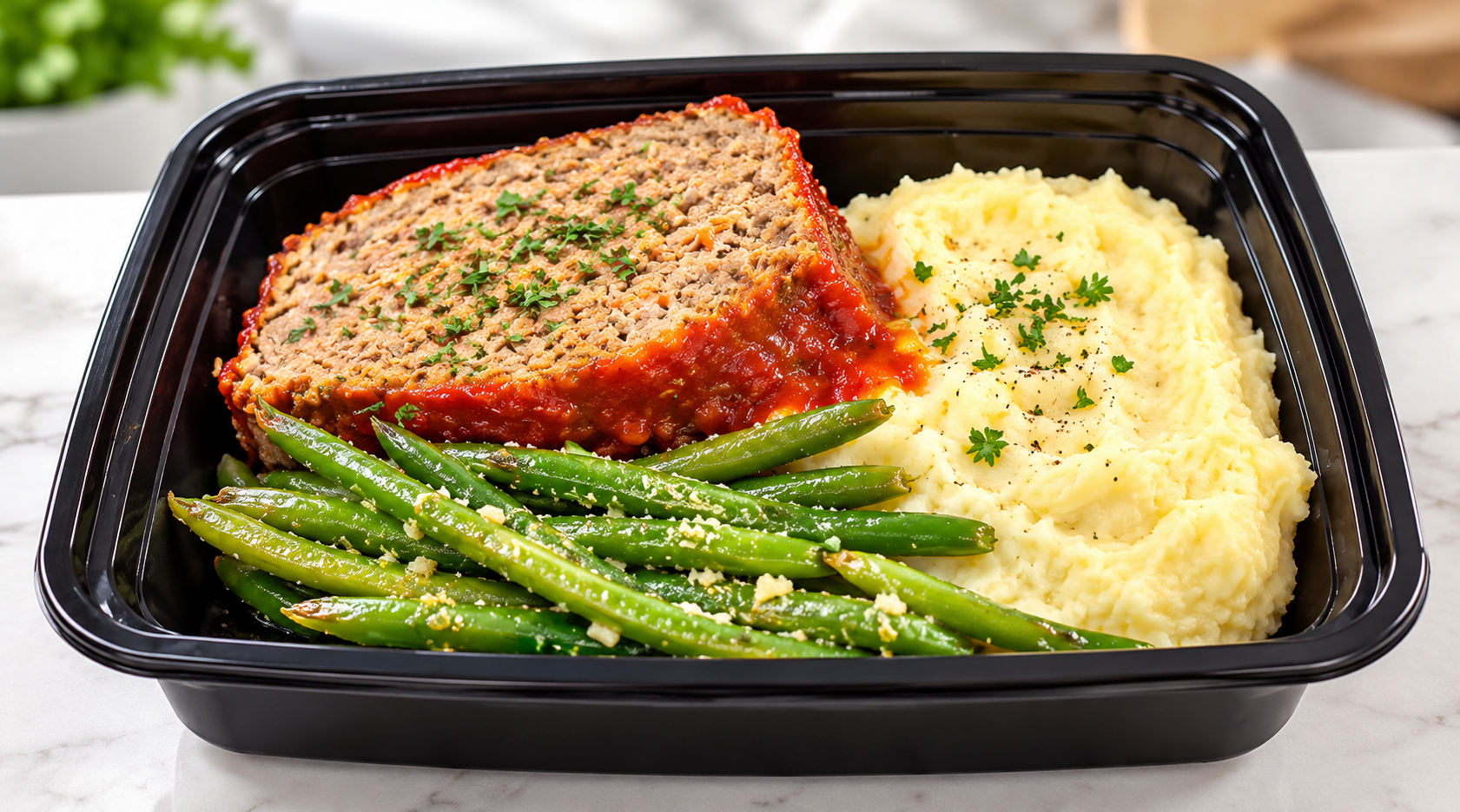 Healthy Meatloaf and Mashed Potatoes